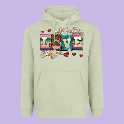Love Dog Heavyweight Hoodie Designed By Adodesignshop