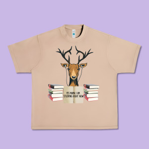 Yes Mama I Am Studying Right Now, Deer Urban Heavy Tee Designed By Bettercallsaul