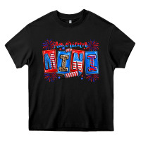 Black american mini Heavy Core Tee - CowhideDigitalArt