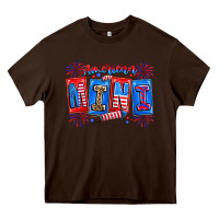 Chocolate Brown american mini Heavy Core Tee - CowhideDigitalArt
