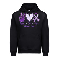 Black Peace love cure Testicular Cancer Urban Hoodie - NancyCooperArtShop
