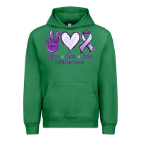 Emerald Peace love cure Testicular Cancer Urban Hoodie - NancyCooperArtShop