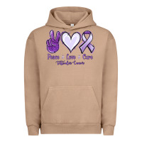 Pigment Burro Peace love cure Testicular Cancer Urban Hoodie - NancyCooperArtShop