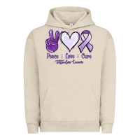 Pigment French Oak Peace love cure Testicular Cancer Urban Hoodie - NancyCooperArtShop