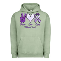 Pigment Oil Green Peace love cure Testicular Cancer Urban Hoodie - NancyCooperArtShop