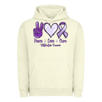 Pigment Pistachio Peace love cure Testicular Cancer Urban Hoodie - NancyCooperArtShop