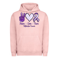 Pigment Salmon Peace love cure Testicular Cancer Urban Hoodie - NancyCooperArtShop