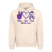 Sandshell Peace love cure Testicular Cancer Urban Hoodie - NancyCooperArtShop