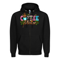 Black coffee please Zipper Hoodie - Zillion Design Studio