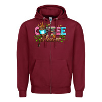 Burgundy coffee please Zipper Hoodie - Zillion Design Studio