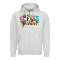 Dove Grey coffee please Zipper Hoodie - Zillion Design Studio