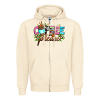 Sandshell coffee please Zipper Hoodie - Zillion Design Studio