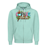 Seafoam coffee please Zipper Hoodie - Zillion Design Studio