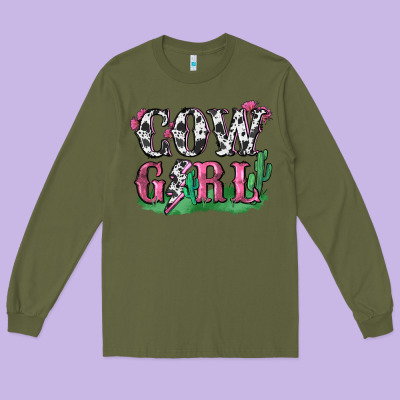 Cowgirl Lightning Bolt Long Sleeve Tee Designed By Zillion Design Studio