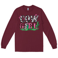 Burgundy cowgirl lightning bolt Long Sleeve Tee - Zillion Design Studio
