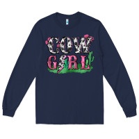 Navy cowgirl lightning bolt Long Sleeve Tee - Zillion Design Studio