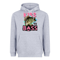 Heather Grey kiss my bass Heavyweight Hoodie - JahusDesignShop
