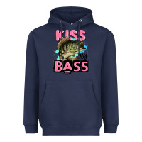 Navy kiss my bass Heavyweight Hoodie - JahusDesignShop