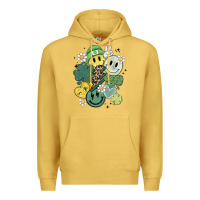 Antique Gold st patricks day green smile Premium Hoodie - MaliasSmallBusiness