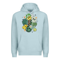 Blue Mist st patricks day green smile Premium Hoodie - MaliasSmallBusiness