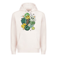 Pale Pink st patricks day green smile Premium Hoodie - MaliasSmallBusiness