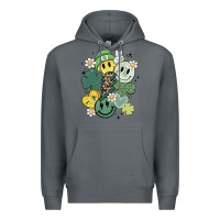 Rock st patricks day green smile Premium Hoodie - MaliasSmallBusiness