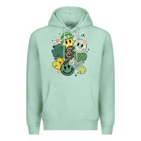 Seafoam st patricks day green smile Premium Hoodie - MaliasSmallBusiness
