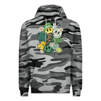 Slate Camo st patricks day green smile Premium Hoodie - MaliasSmallBusiness