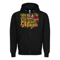 Black Happy Cinco de Mayo Zipper Hoodie - texasbilliewilder