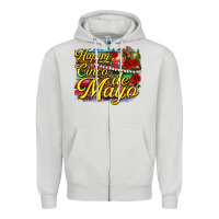 Dove Grey Happy Cinco de Mayo Zipper Hoodie - texasbilliewilder