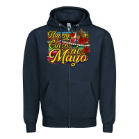 Navy Happy Cinco de Mayo Zipper Hoodie - texasbilliewilder