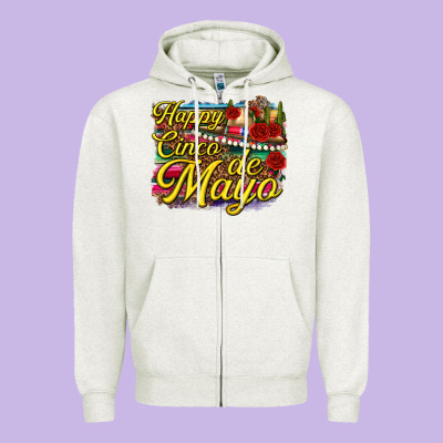 Happy Cinco De Mayo Zipper Hoodie Designed By Texasbilliewilder