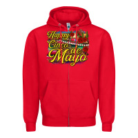 Red Happy Cinco de Mayo Zipper Hoodie - texasbilliewilder