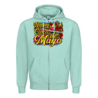 Seafoam Happy Cinco de Mayo Zipper Hoodie - texasbilliewilder