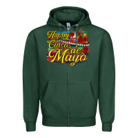 Sports Green Happy Cinco de Mayo Zipper Hoodie - texasbilliewilder