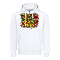 White Happy Cinco de Mayo Zipper Hoodie - texasbilliewilder