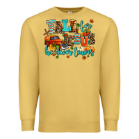 Antique Gold fall for jesus he never leaves Premium Sweatshirt - AdoDesignShop
