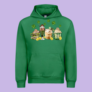 Patricks Day Coffee Urban Hoodie Designed By Maliassmallbusiness