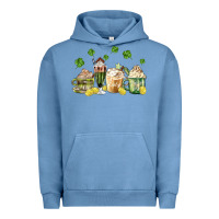 Pigment Pebble Blue patricks day coffee Urban Hoodie - MaliasSmallBusiness