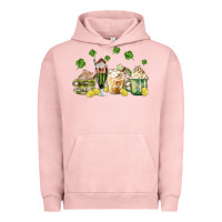 Pigment Salmon patricks day coffee Urban Hoodie - MaliasSmallBusiness