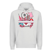 Dove Grey custom name nurse hat and elements Premium Hoodie - AdoDesignShop