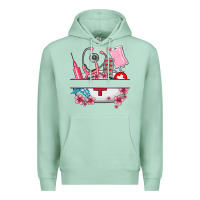 Seafoam custom name nurse hat and elements Premium Hoodie - AdoDesignShop