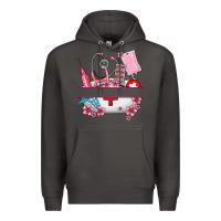 Smoke custom name nurse hat and elements Premium Hoodie - AdoDesignShop