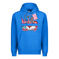 True Royal custom name nurse hat and elements Premium Hoodie - AdoDesignShop