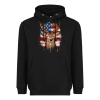 Black deer american flag Heavyweight Hoodie - JahusDesignShop