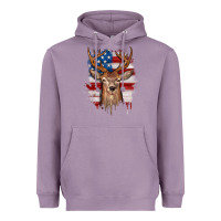 Lavender deer american flag Heavyweight Hoodie - JahusDesignShop