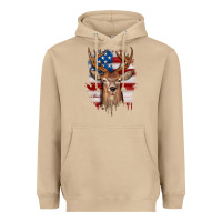 Mushroom deer american flag Heavyweight Hoodie - JahusDesignShop