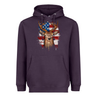 Plum deer american flag Heavyweight Hoodie - JahusDesignShop