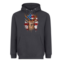 Smoke deer american flag Heavyweight Hoodie - JahusDesignShop