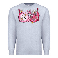 Heather Grey Hour Breast Cancer Bra Premium Sweatshirt - Artiststas
